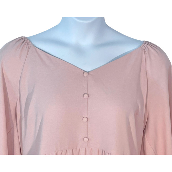 Peach Blouse with Button Detail - Picture 4 of 13